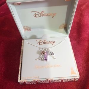 Disney Beauty and the Beast Silver Necklace NEW